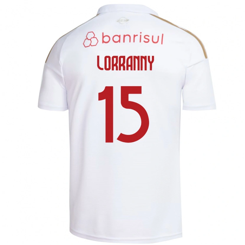 Danxen Criança Camisola Lorranny #15 Branco Vermelho Alternativa 2026/27 Camisa Brasil