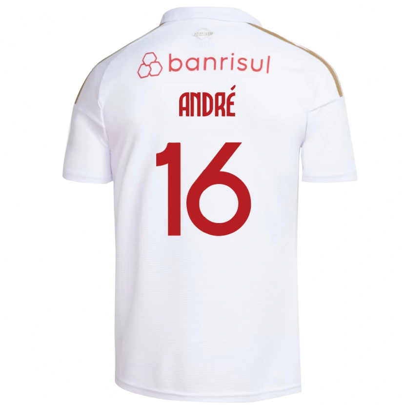 Danxen Criança Camisola André Sion Lemos Oliveira #16 Branco Vermelho Alternativa 2026/27 Camisa Brasil