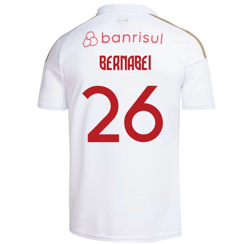 Danxen Criança Camisola Alexandro Bernabei #26 Branco Vermelho Alternativa 2026/27 Camisa Brasil