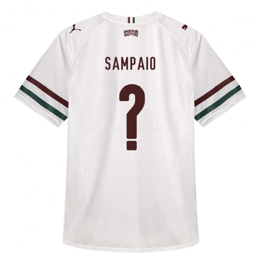 Danxen Criança Camisola Miguel Sampaio #0 Branco Verde Borgonha Alternativa 2026/27 Camisa Brasil