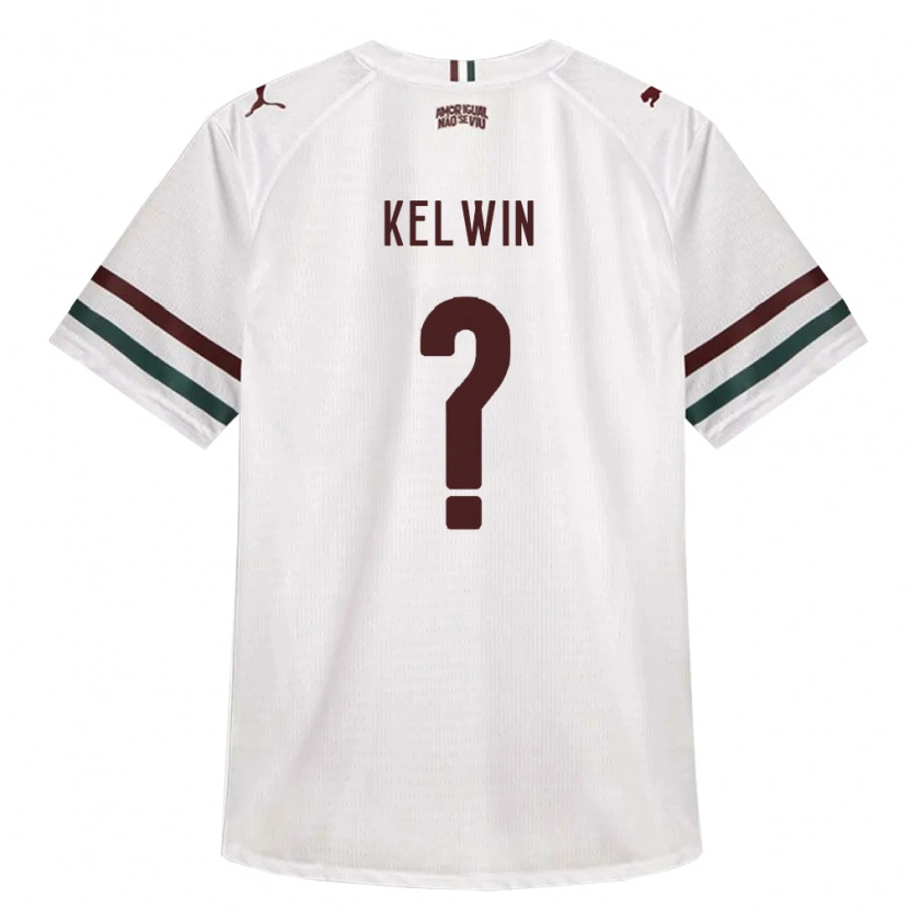 Danxen Criança Camisola Kelwin #0 Branco Verde Borgonha Alternativa 2026/27 Camisa Brasil