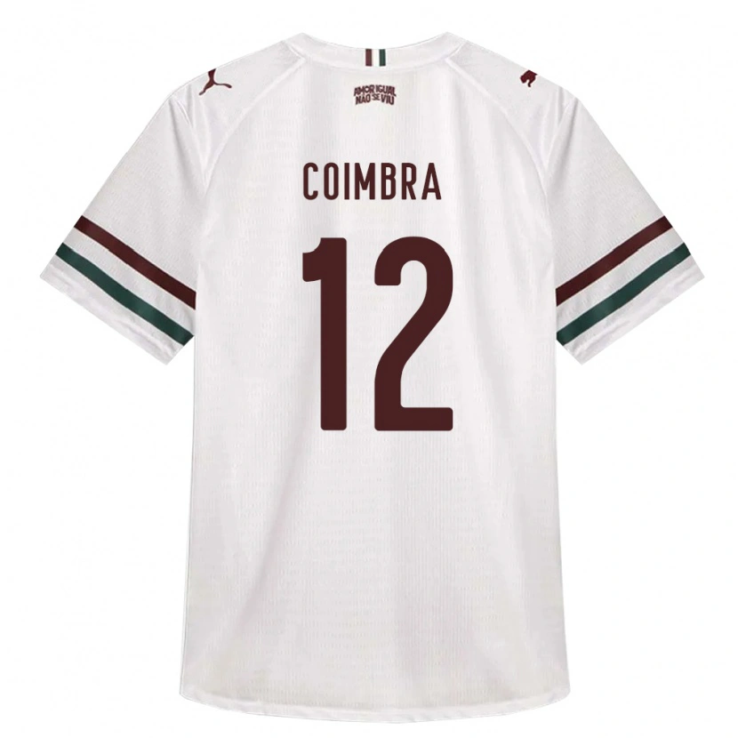 Danxen Criança Camisola Amanda Coimbra #12 Branco Verde Borgonha Alternativa 2026/27 Camisa Brasil