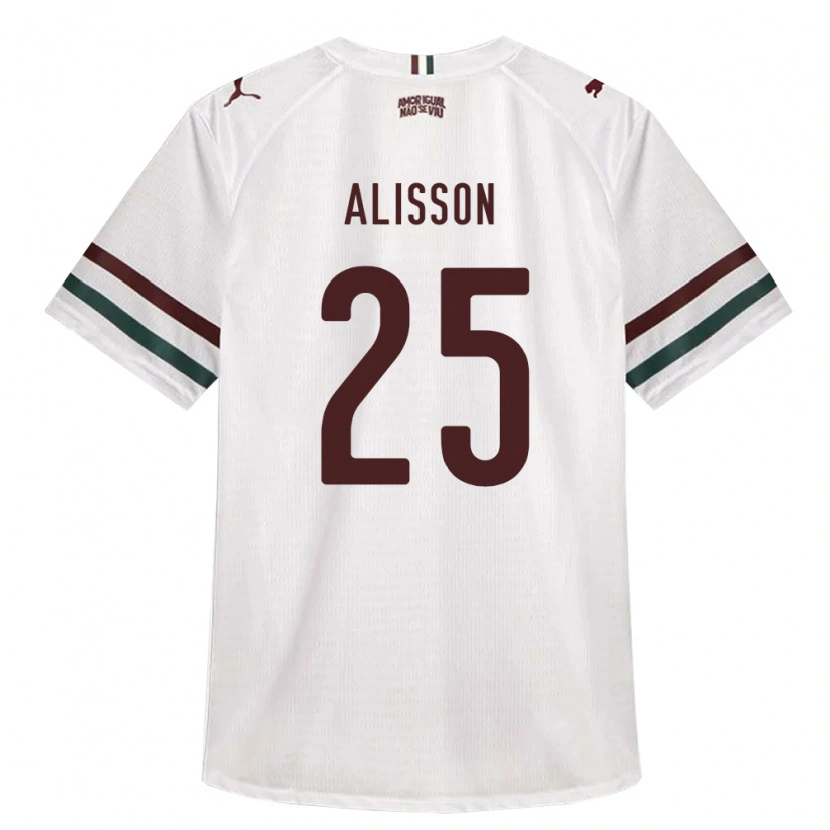 Danxen Criança Camisola Alisson Euler De Freitas Castro #25 Branco Verde Borgonha Alternativa 2026/27 Camisa Brasil