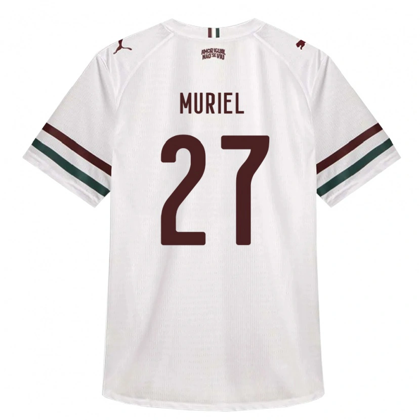 Danxen Criança Camisola Muriel #27 Branco Verde Borgonha Alternativa 2026/27 Camisa Brasil