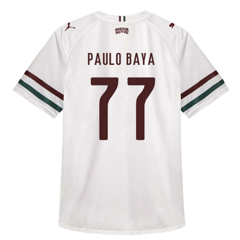 Danxen Criança Camisola Paulo Baya #77 Branco Verde Borgonha Alternativa 2026/27 Camisa Brasil