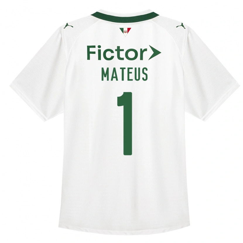 Danxen Criança Camisola Mateus #1 Verde Branco Alternativa 2026/27 Camisa Brasil