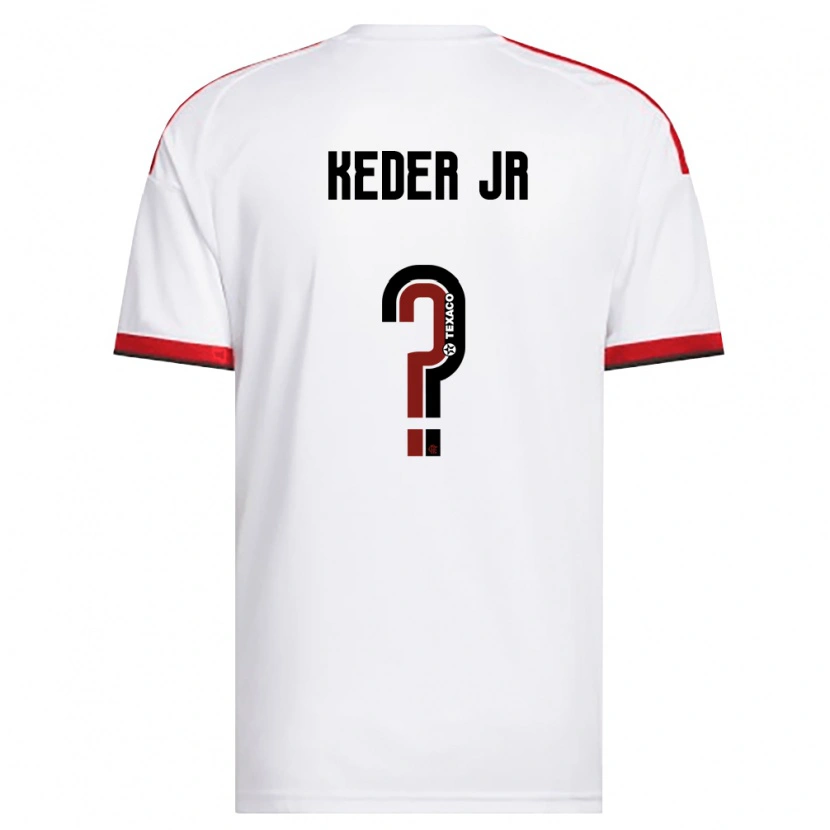Danxen Criança Camisola Keder Jr #0 Branco Vermelho Preto Alternativa 2026/27 Camisa Brasil