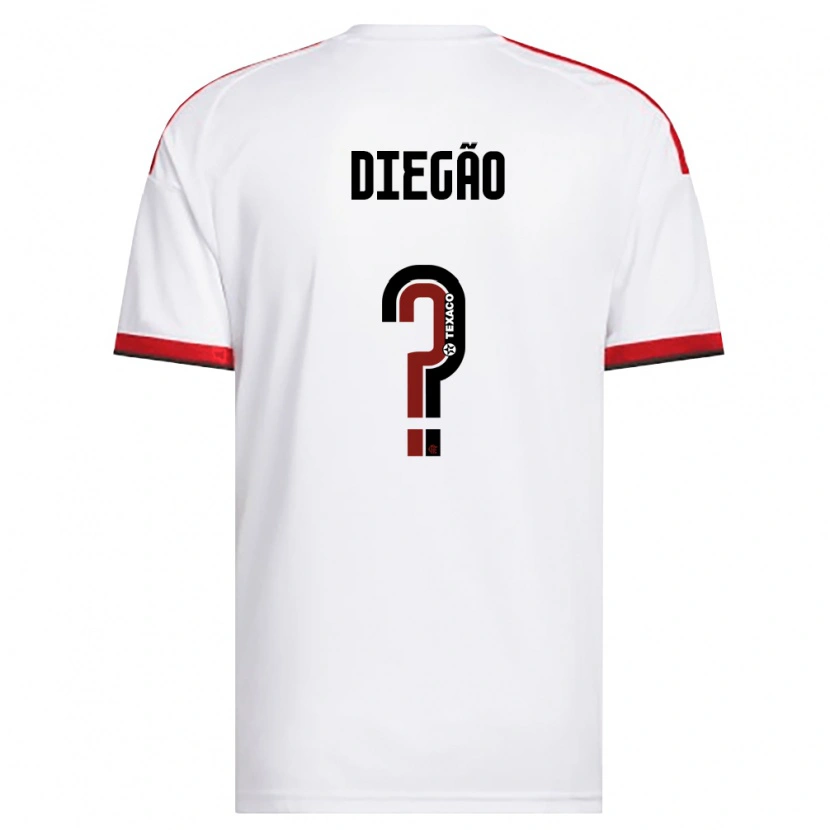 Danxen Criança Camisola Diegão #0 Branco Vermelho Preto Alternativa 2026/27 Camisa Brasil