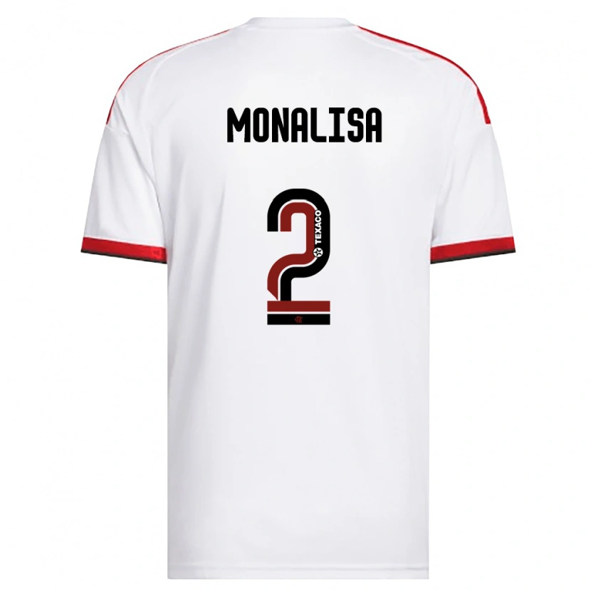 Danxen Criança Camisola Monalisa #2 Branco Vermelho Preto Alternativa 2026/27 Camisa Brasil