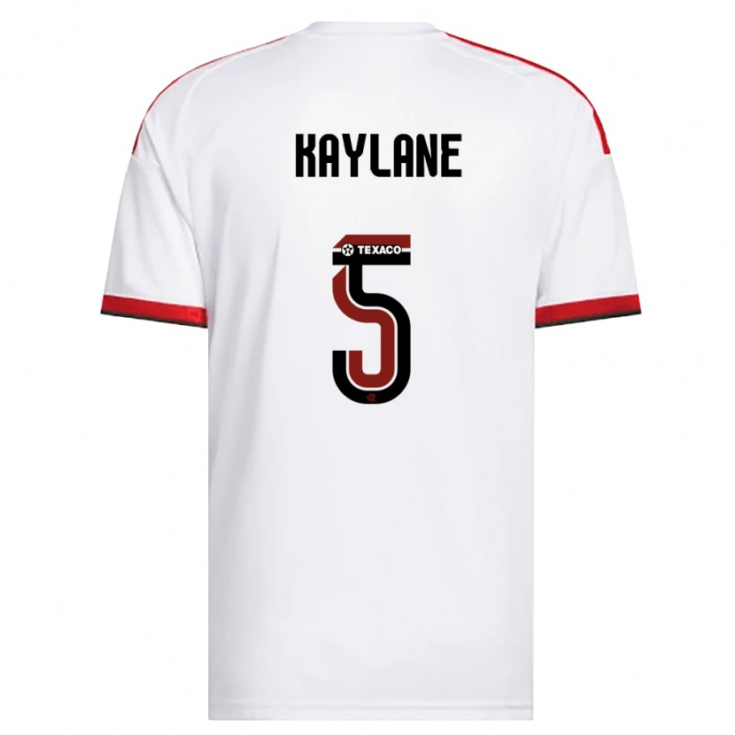 Danxen Criança Camisola Kaylane #5 Branco Vermelho Preto Alternativa 2026/27 Camisa Brasil