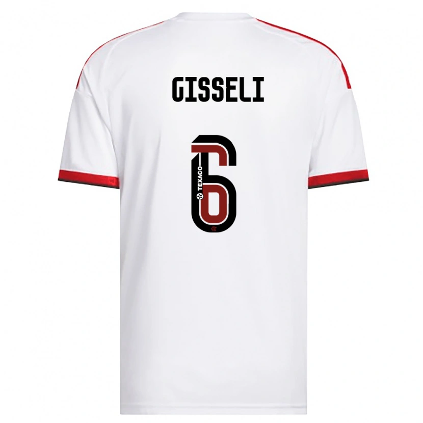 Danxen Criança Camisola Gisseli #6 Branco Vermelho Preto Alternativa 2026/27 Camisa Brasil