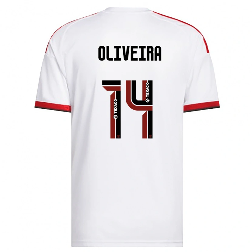 Danxen Criança Camisola Gustavo Oliveira #14 Branco Vermelho Preto Alternativa 2026/27 Camisa Brasil