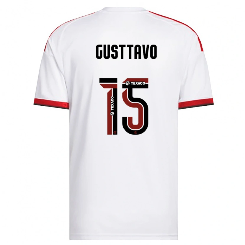 Danxen Criança Camisola Gusttavo Sousa #15 Branco Vermelho Preto Alternativa 2026/27 Camisa Brasil