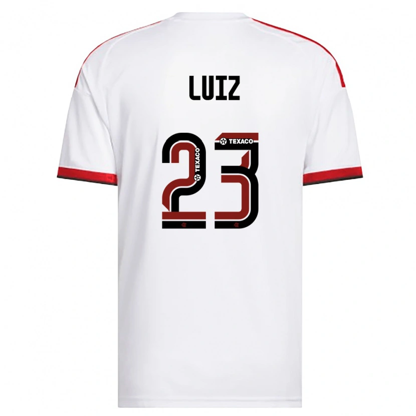 Danxen Criança Camisola David Luiz #23 Branco Vermelho Preto Alternativa 2026/27 Camisa Brasil