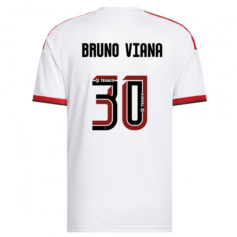 Danxen Criança Camisola Bruno Viana #30 Branco Vermelho Preto Alternativa 2026/27 Camisa Brasil