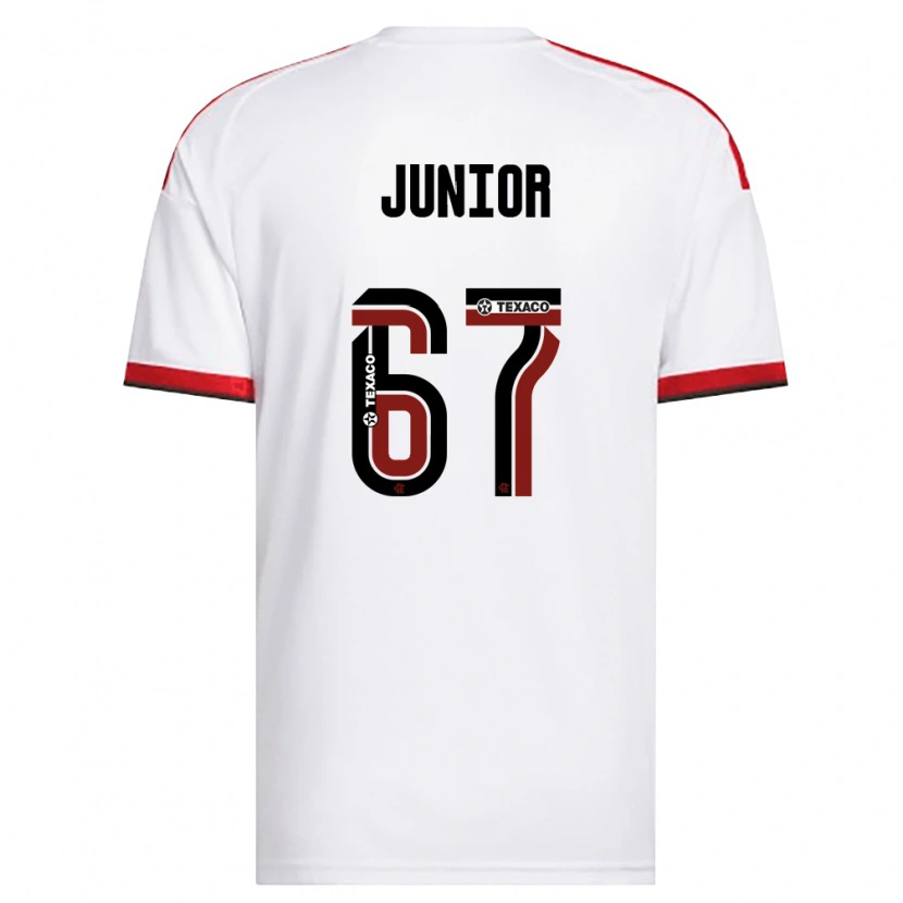 Danxen Criança Camisola Kaio Junior #67 Branco Vermelho Preto Alternativa 2026/27 Camisa Brasil