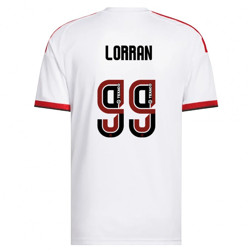 Danxen Criança Camisola Lorran Lucas Pereira De Sousa #99 Branco Vermelho Preto Alternativa 2026/27 Camisa Brasil