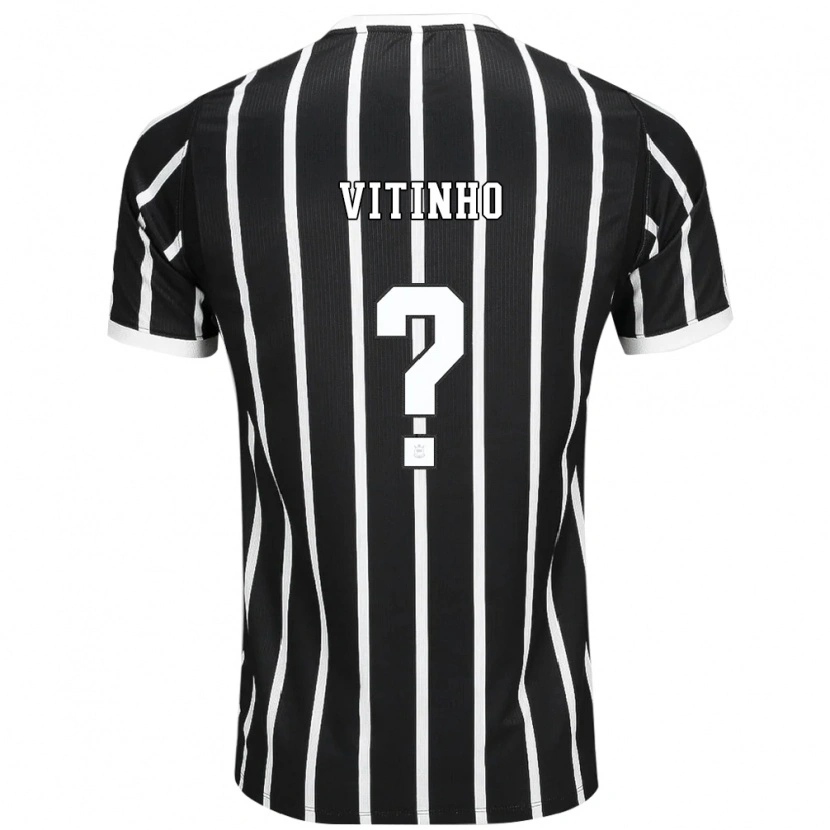 Danxen Criança Camisola Vitinho #0 Preto Branco Vermelho Alternativa 2026/27 Camisa Brasil