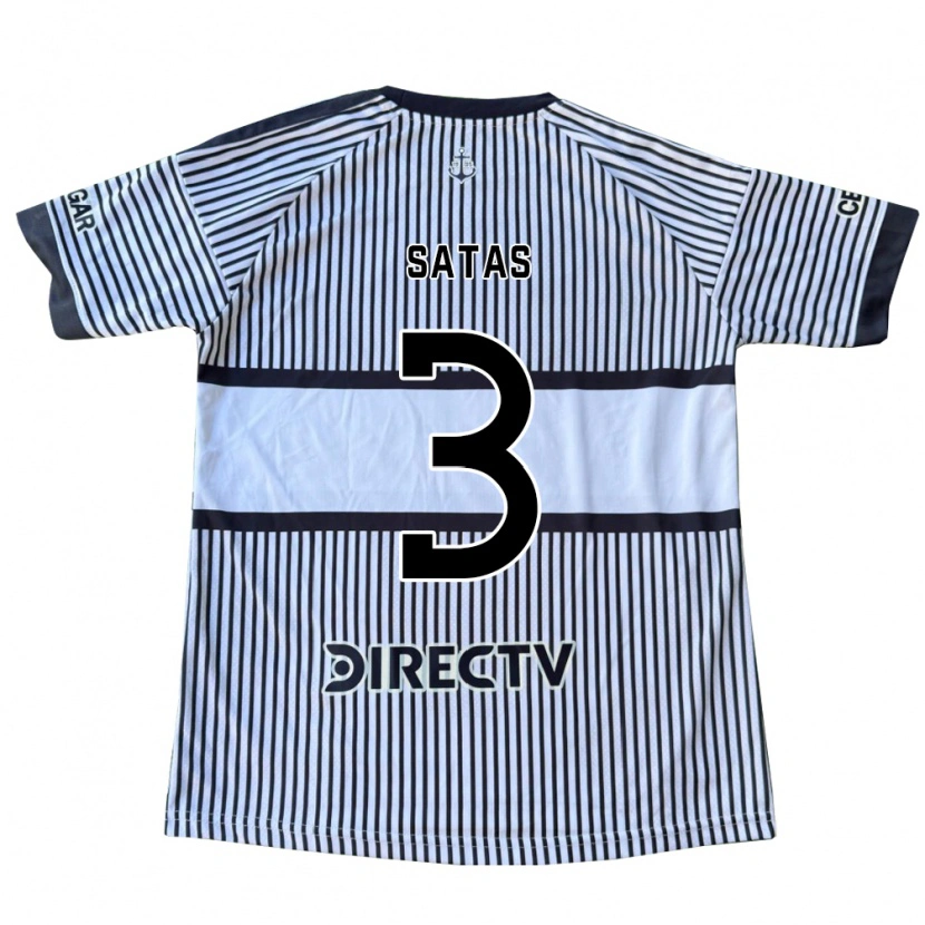 Danxen Criança Camisola Matías Satas #3 Branco Preto Amarelo Alternativa 2026/27 Camisa Brasil