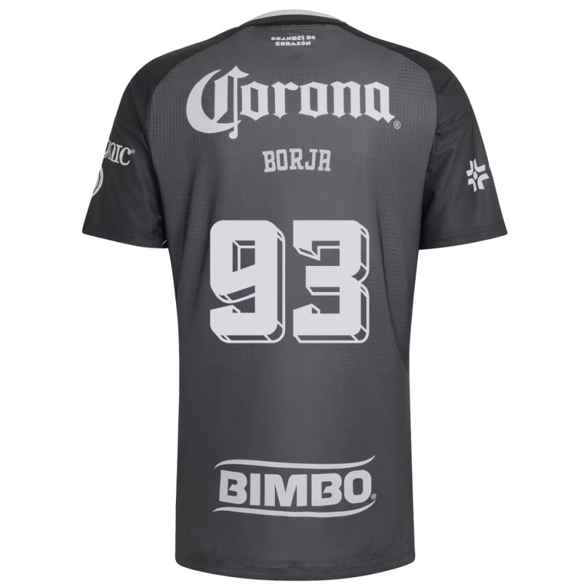 Danxen Criança Camisola Miguel Borja #93 Cinza Branco Preto Alternativa 2026/27 Camisa Brasil