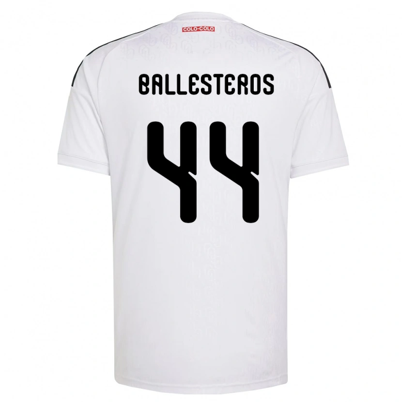 Danxen Homem Camisola Martín Ballesteros #44 Branco Preto Principal 2026/27 Camisa Brasil