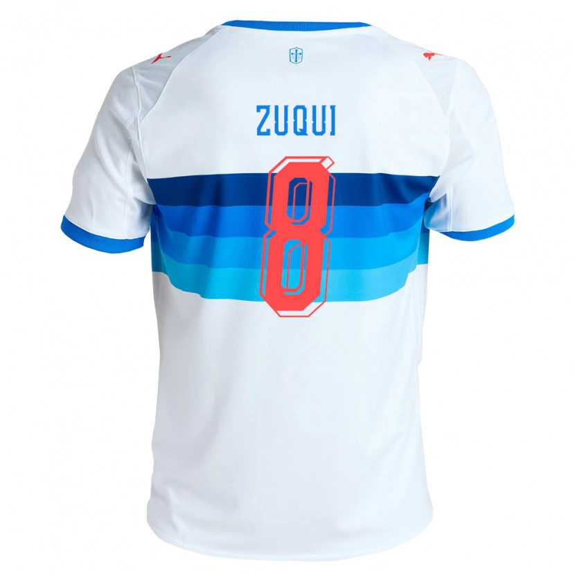 Danxen Homem Camisola Fernando Zuqui #8 Branco Azul Celeste Principal 2026/27 Camisa Brasil