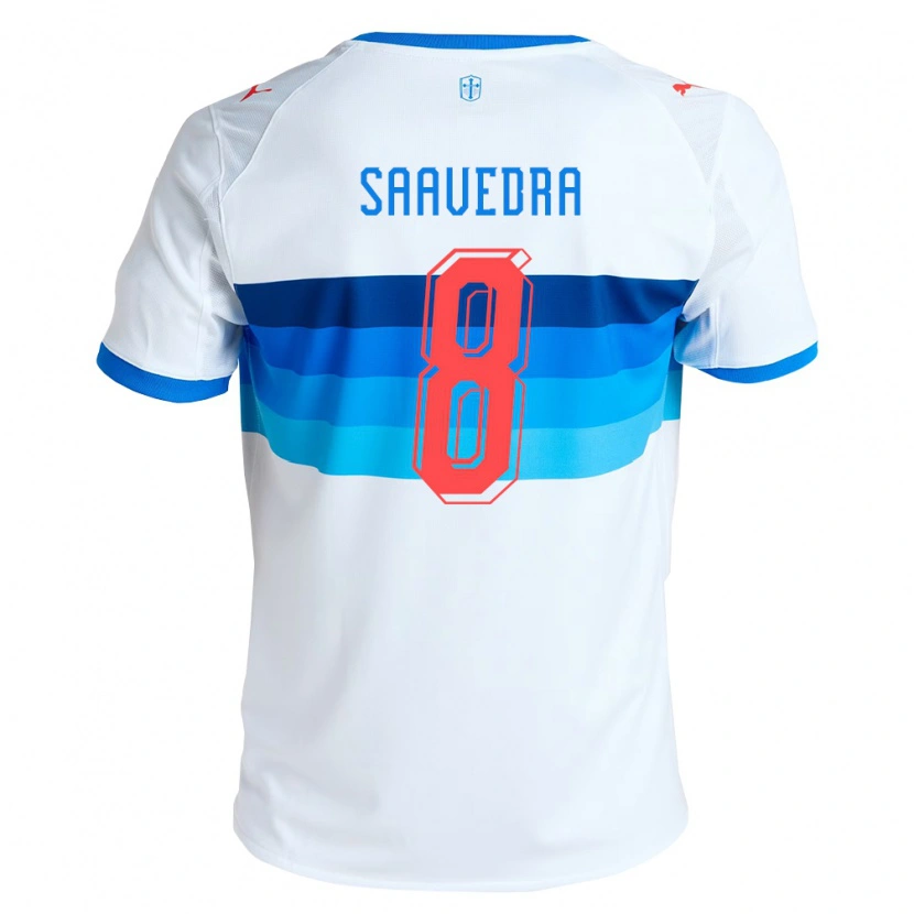 Danxen Homem Camisola Ignacio Saavedra #8 Branco Azul Celeste Principal 2026/27 Camisa Brasil