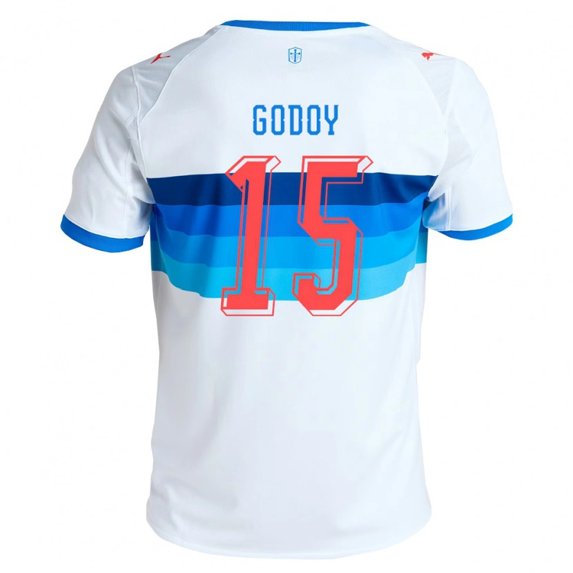 Danxen Homem Camisola Martín Godoy #15 Branco Azul Celeste Principal 2026/27 Camisa Brasil