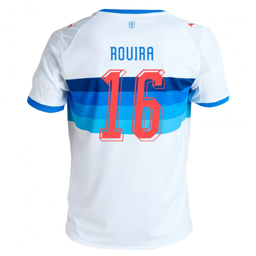 Danxen Homem Camisola Brayan Rovira #16 Branco Azul Celeste Principal 2026/27 Camisa Brasil