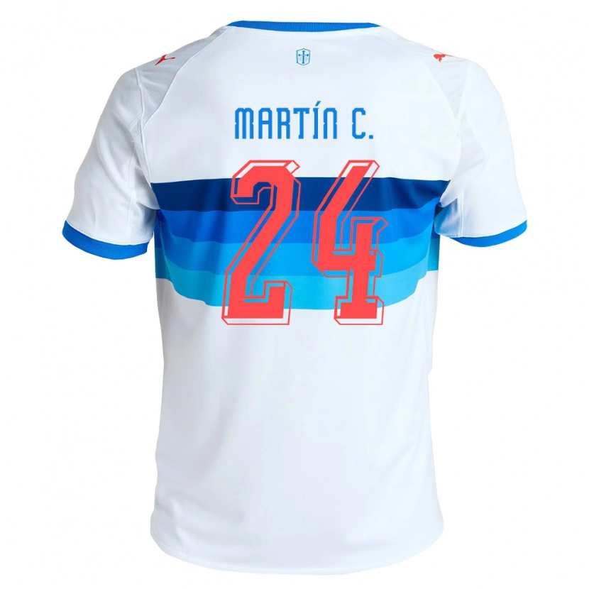 Danxen Homem Camisola Martín Contreras #24 Branco Azul Celeste Principal 2026/27 Camisa Brasil