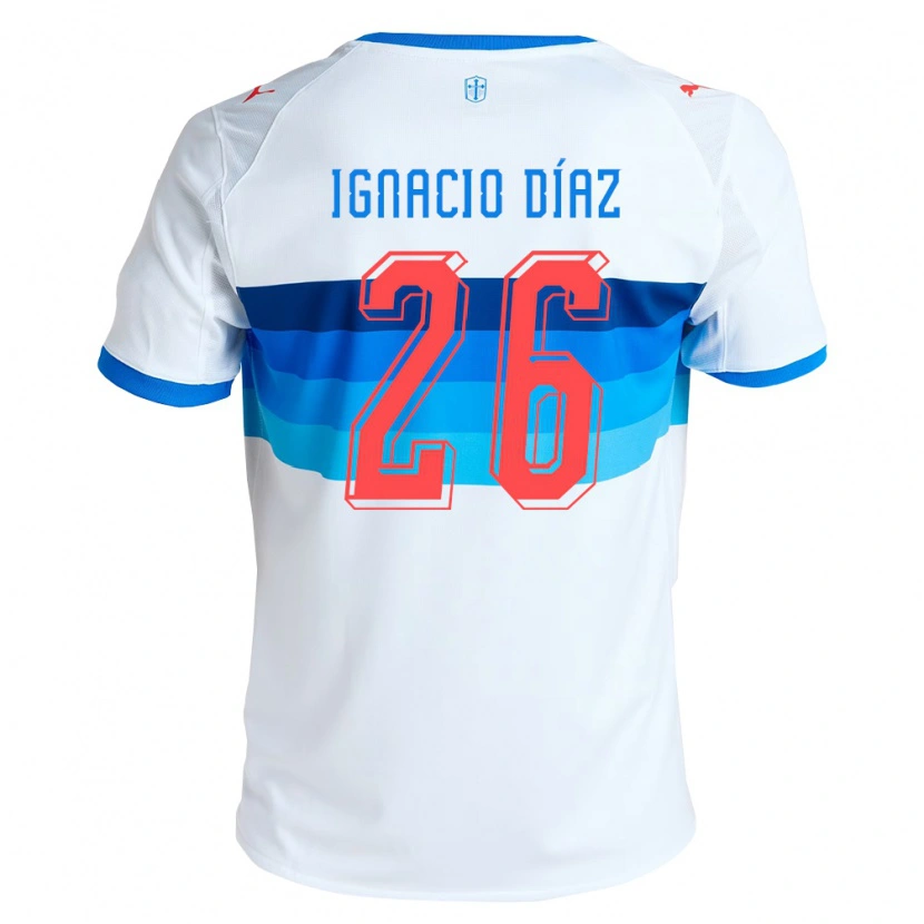 Danxen Homem Camisola Juan Ignacio Díaz #26 Branco Azul Celeste Principal 2026/27 Camisa Brasil