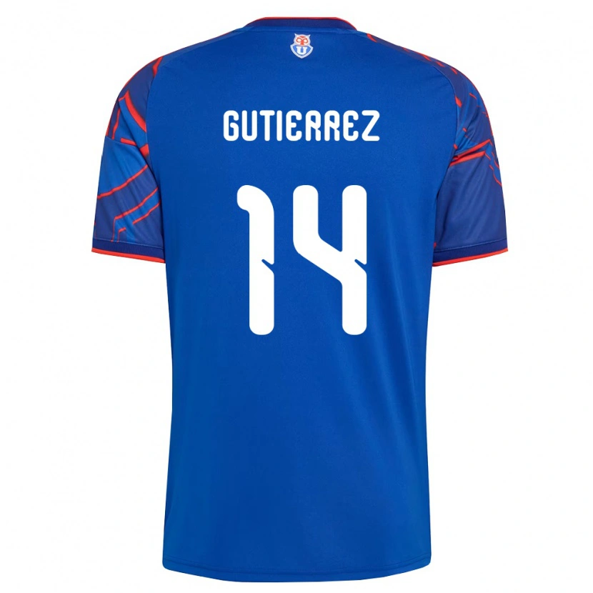 Danxen Homem Camisola Ana Gutiérrez #14 Azul Real Vermelho Principal 2026/27 Camisa Brasil