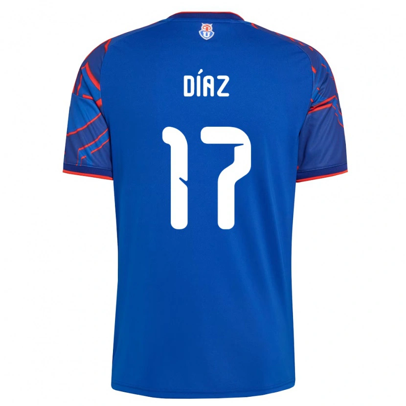 Danxen Homem Camisola Benjamín Díaz #17 Azul Real Vermelho Principal 2026/27 Camisa Brasil