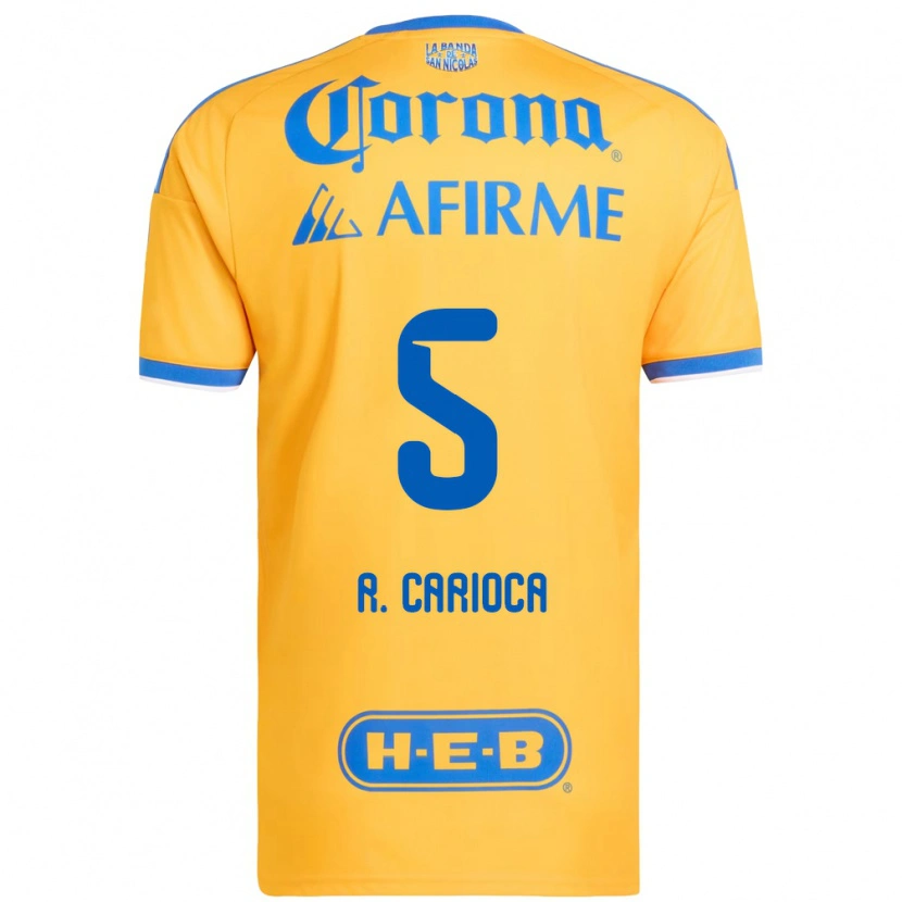 Danxen Homem Camisola Rafael Carioca #5 Amarelo Azul Principal 2026/27 Camisa Brasil