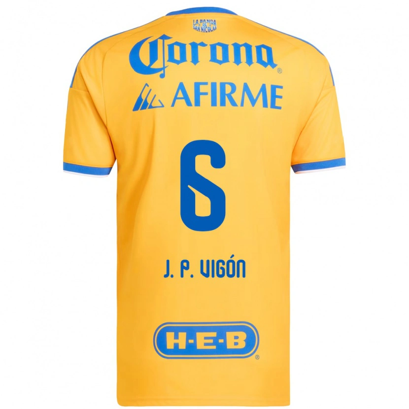 Danxen Homem Camisola Juan Pablo Vigón #6 Amarelo Azul Principal 2026/27 Camisa Brasil