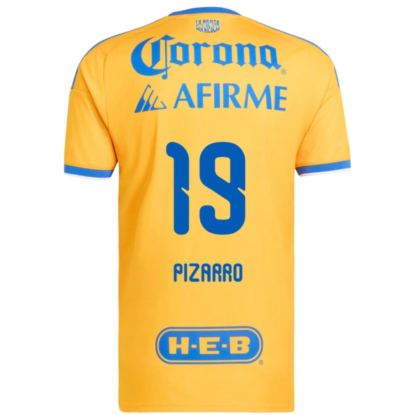 Danxen Homem Camisola Guido Pizarro #19 Amarelo Azul Principal 2026/27 Camisa Brasil