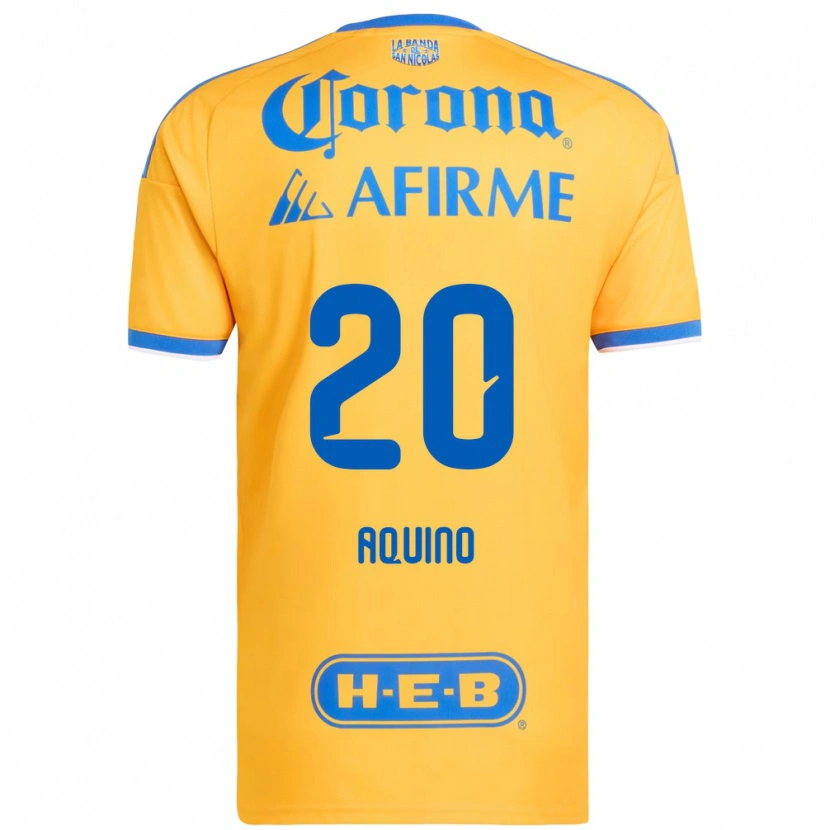 Danxen Homem Camisola Javier Aquino #20 Amarelo Azul Principal 2026/27 Camisa Brasil