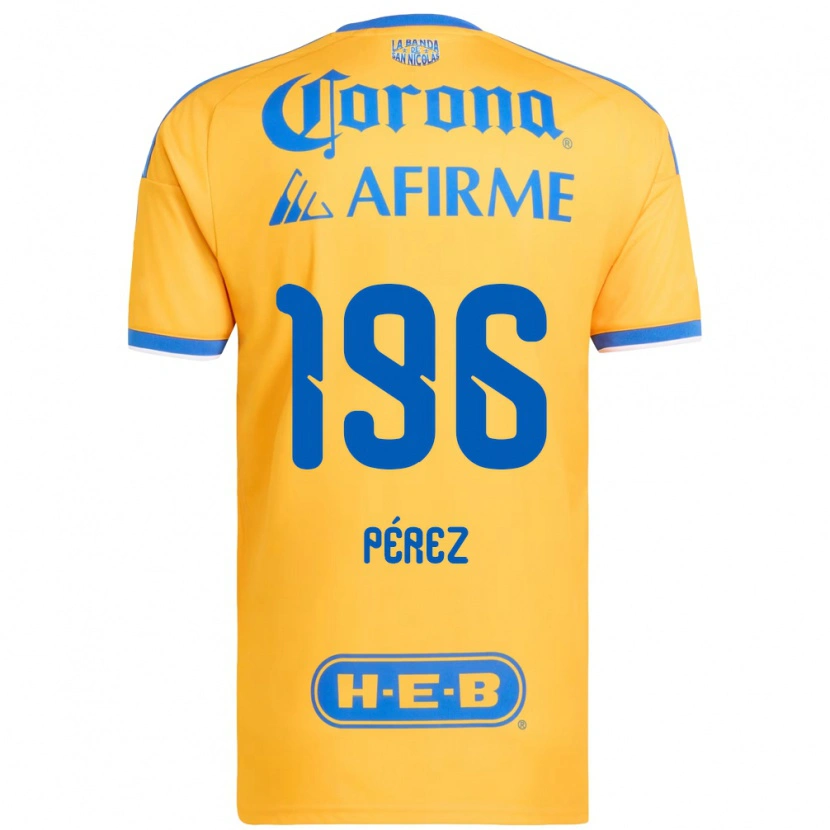 Danxen Homem Camisola Axel Pérez #196 Amarelo Azul Principal 2026/27 Camisa Brasil