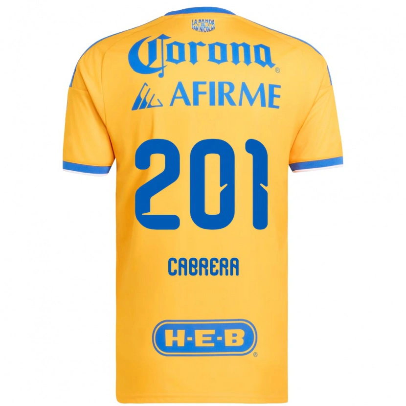 Danxen Homem Camisola Jorge Cabrera #201 Amarelo Azul Principal 2026/27 Camisa Brasil