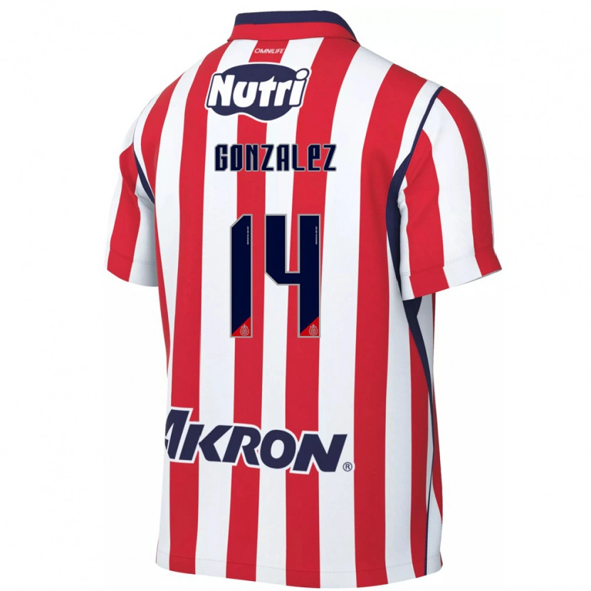 Danxen Homem Camisola Ivonne González #14 Vermelho Branco Principal 2026/27 Camisa Brasil