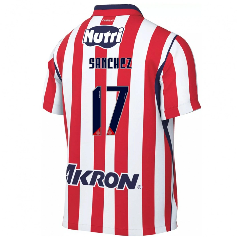 Danxen Homem Camisola Jesús Sánchez #17 Vermelho Branco Principal 2026/27 Camisa Brasil