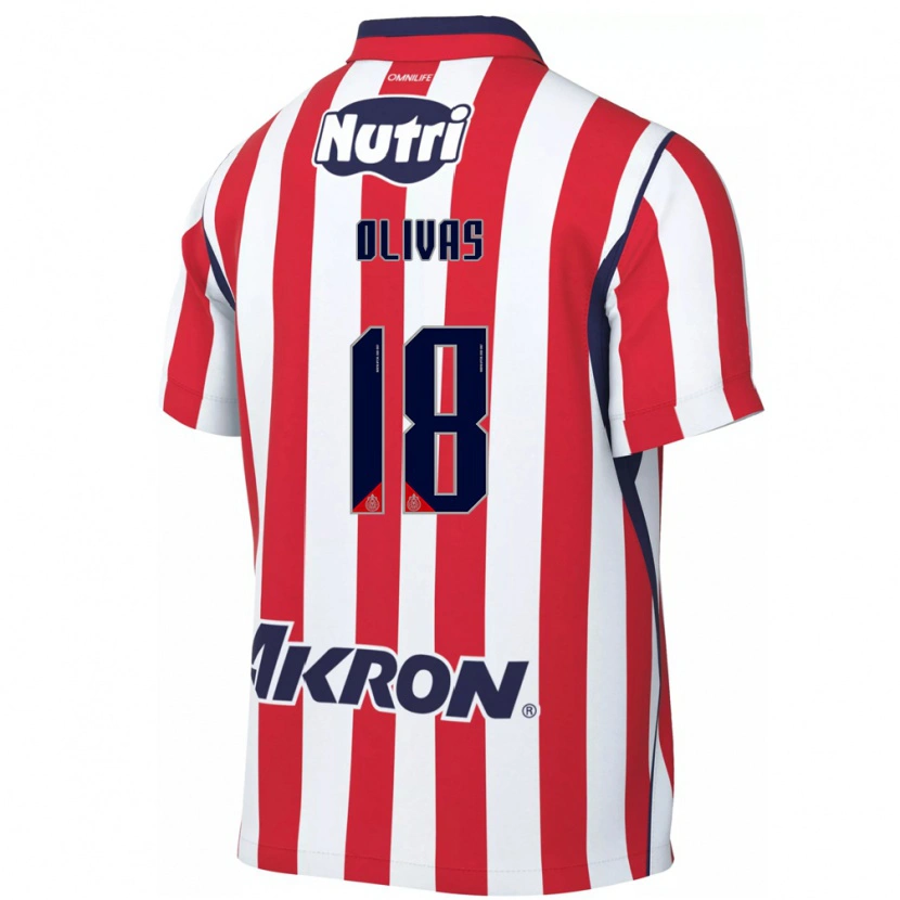 Danxen Homem Camisola Luis Olivas #18 Vermelho Branco Principal 2026/27 Camisa Brasil