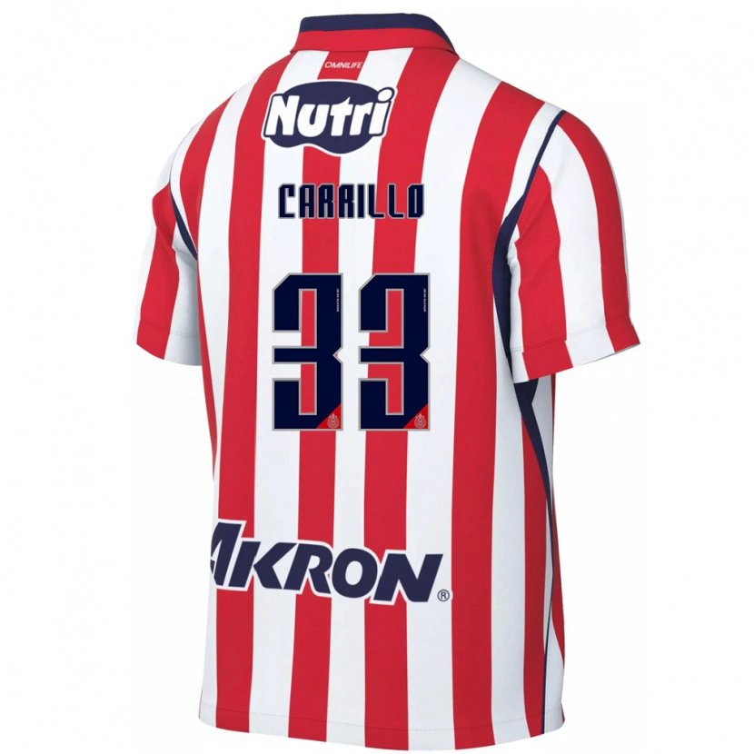 Danxen Homem Camisola Jordán Carrillo #33 Vermelho Branco Principal 2026/27 Camisa Brasil