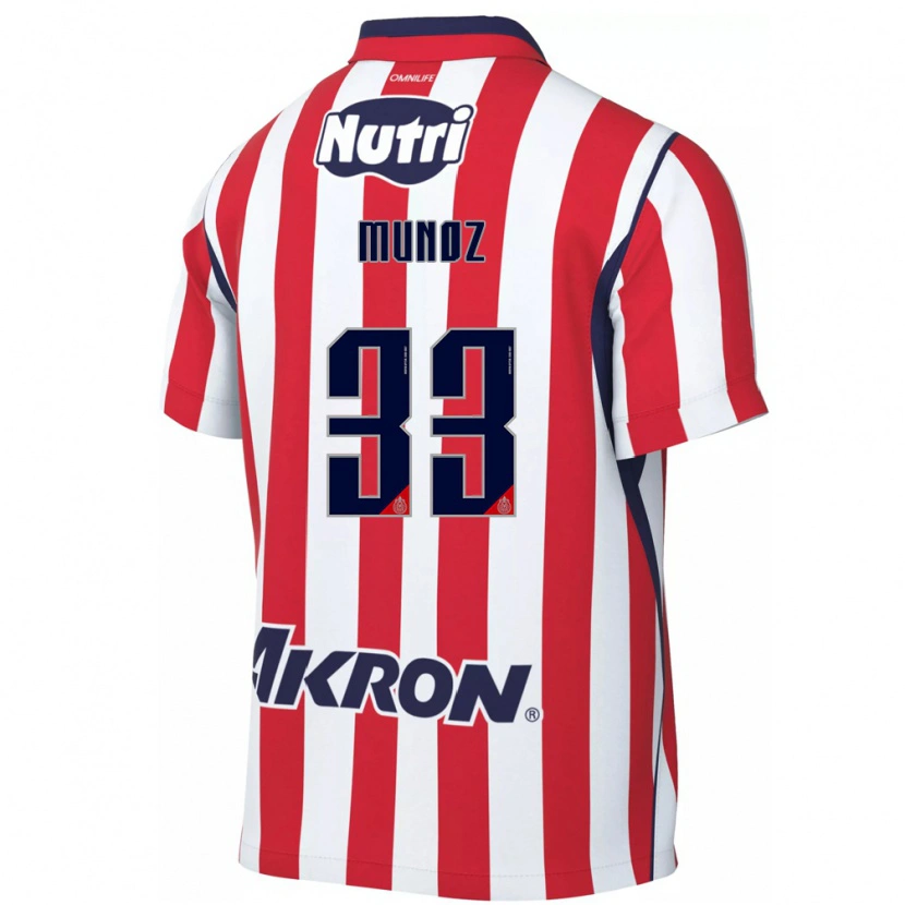 Danxen Homem Camisola Zahid Muñoz #33 Vermelho Branco Principal 2026/27 Camisa Brasil