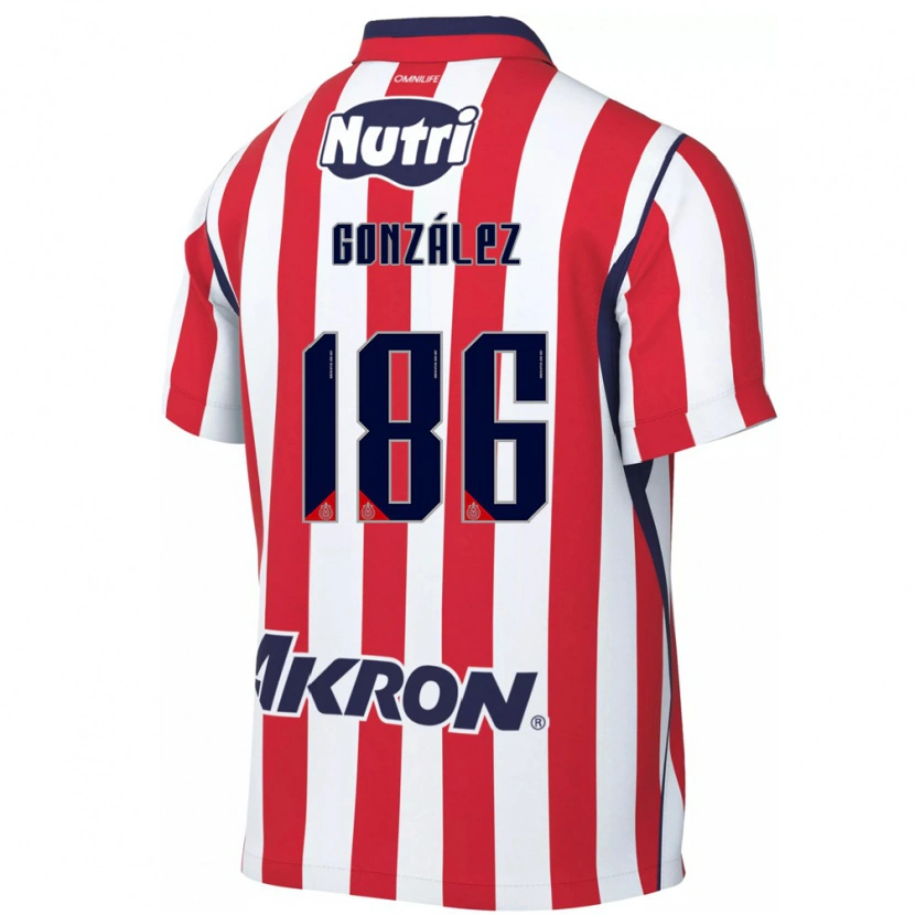 Danxen Homem Camisola Diego González #186 Vermelho Branco Principal 2026/27 Camisa Brasil
