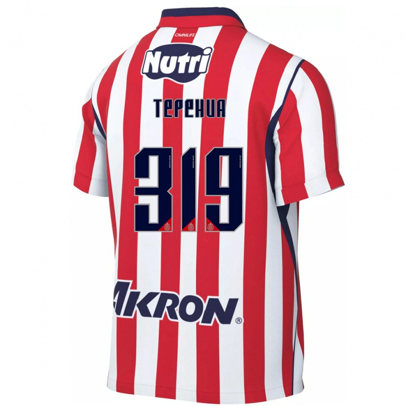 Danxen Homem Camisola Milán Tepehua #319 Vermelho Branco Principal 2026/27 Camisa Brasil