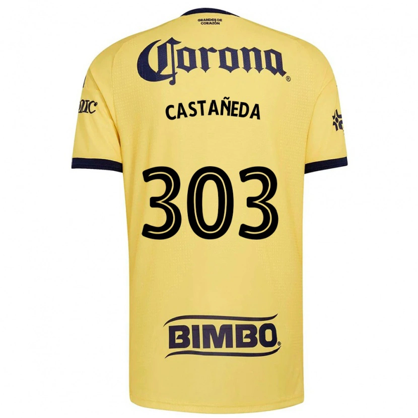 Danxen Homem Camisola Luis Castañeda #303 Amarelo Vermelho Preto Principal 2026/27 Camisa Brasil