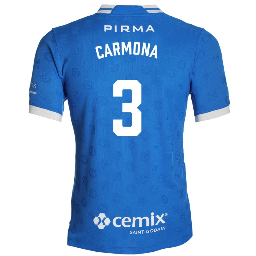 Danxen Homem Camisola Edith Carmona #3 Azul Branco Vermelho Principal 2026/27 Camisa Brasil