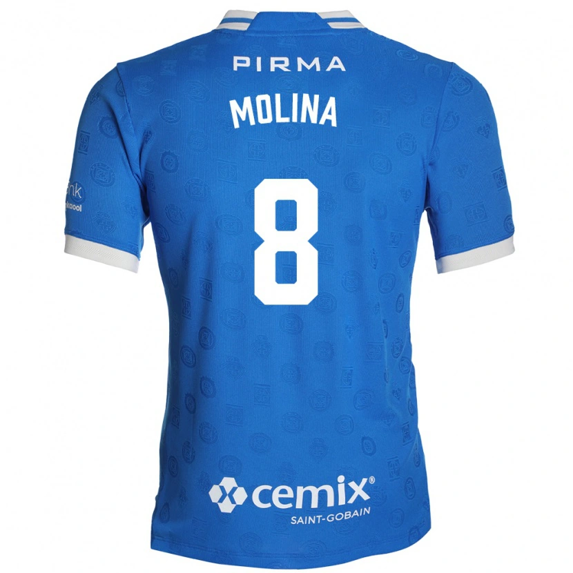 Danxen Homem Camisola Dalia Molina #8 Azul Branco Vermelho Principal 2026/27 Camisa Brasil