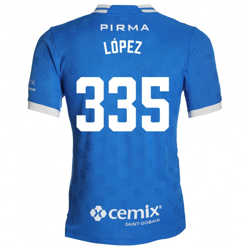Danxen Homem Camisola Alfredo López #335 Azul Branco Vermelho Principal 2026/27 Camisa Brasil
